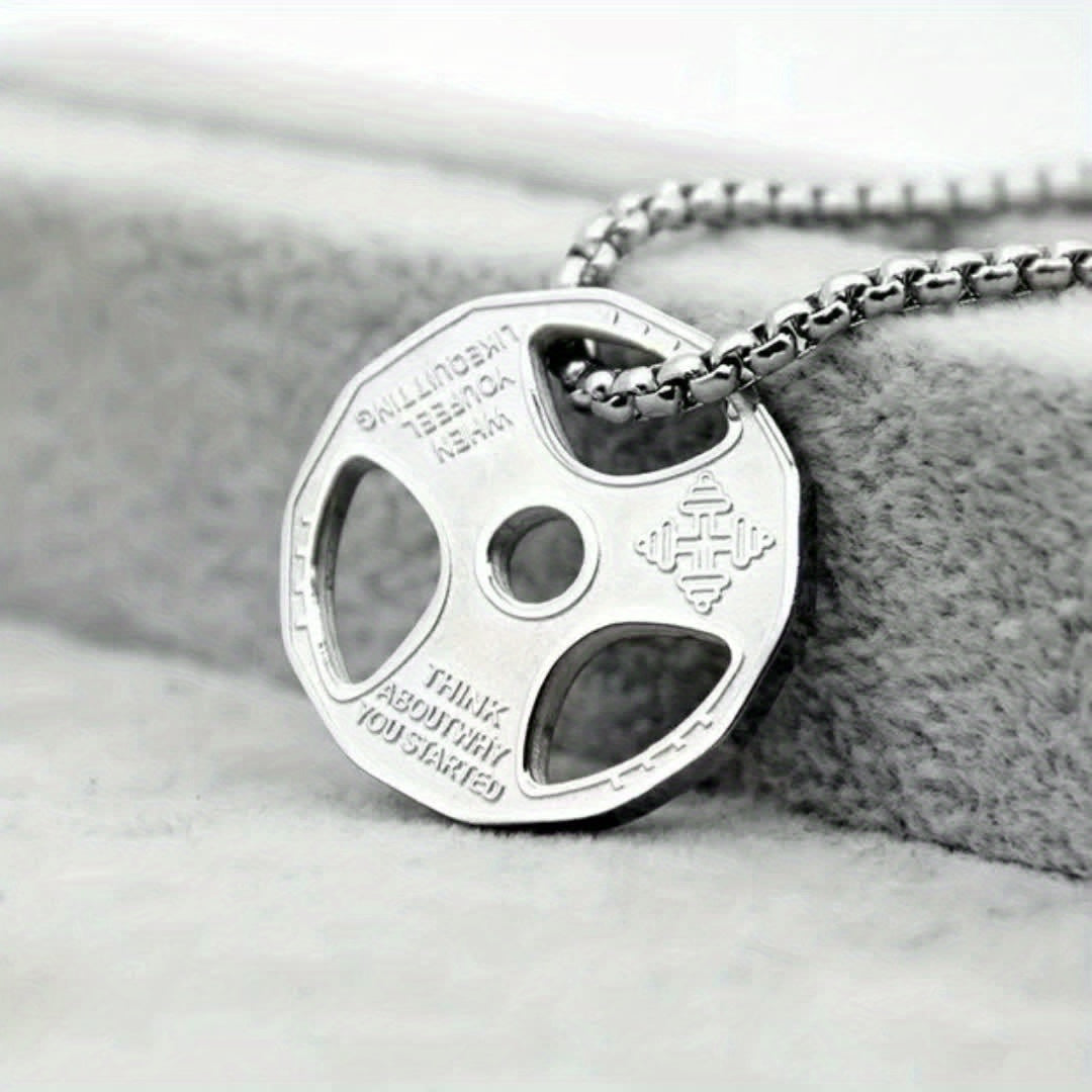 Dumbbell Barbell Necklace