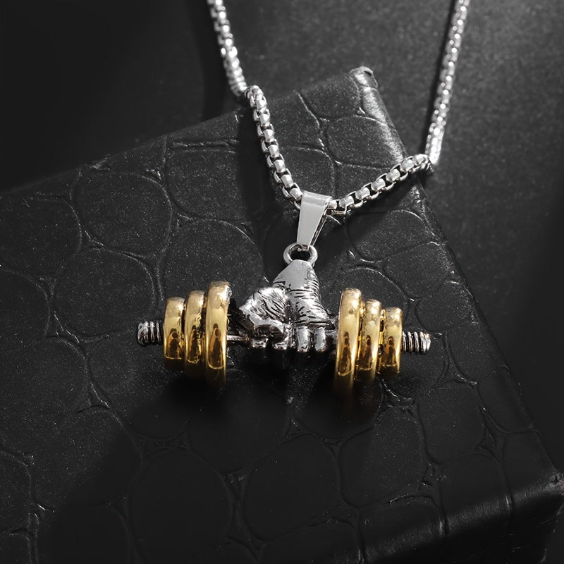 Dumbbell Pendant Necklace