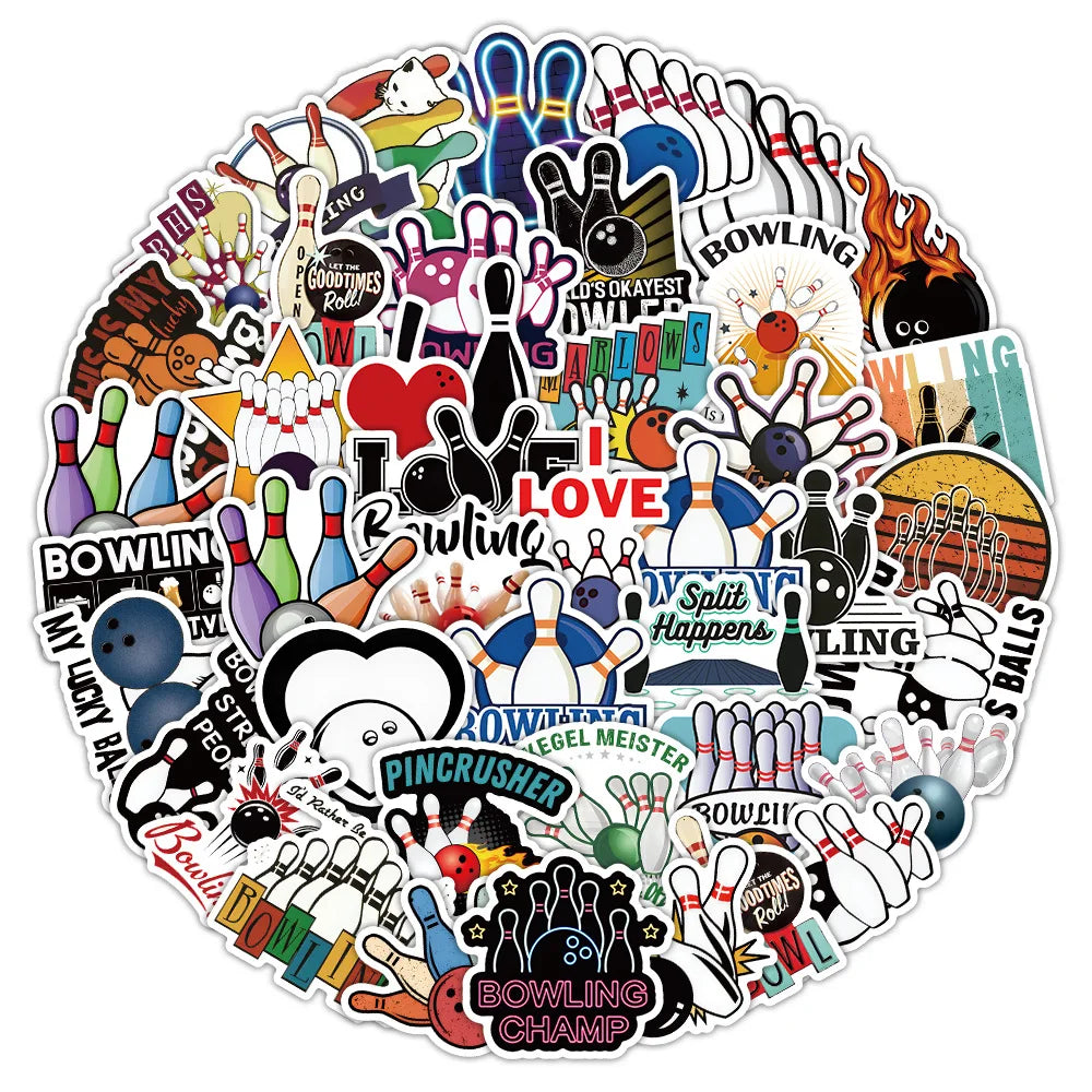 Bowling Graffiti Waterproof Stickers 50/100PCS