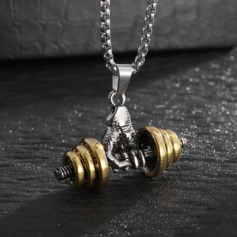 Dumbbell Pendant Necklace