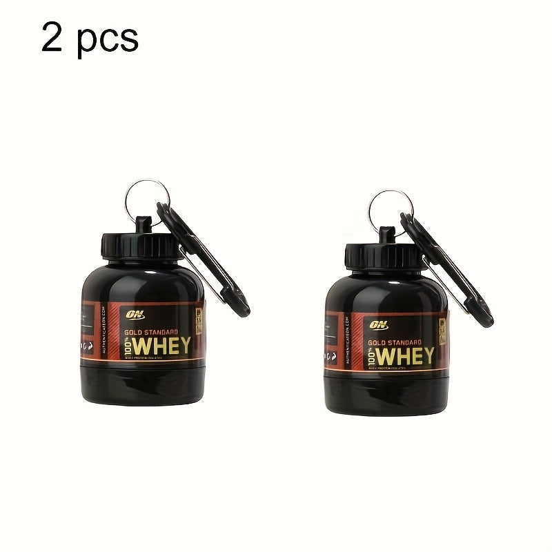 Portable Protein Powder Keychain Bottle (2pcs)