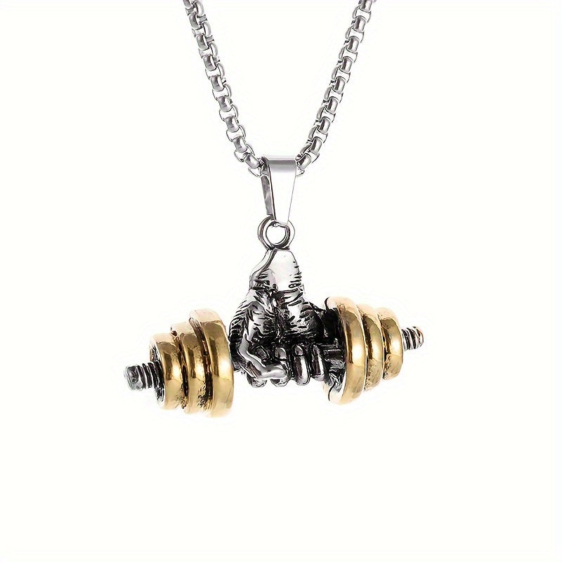 Dumbbell Pendant Necklace