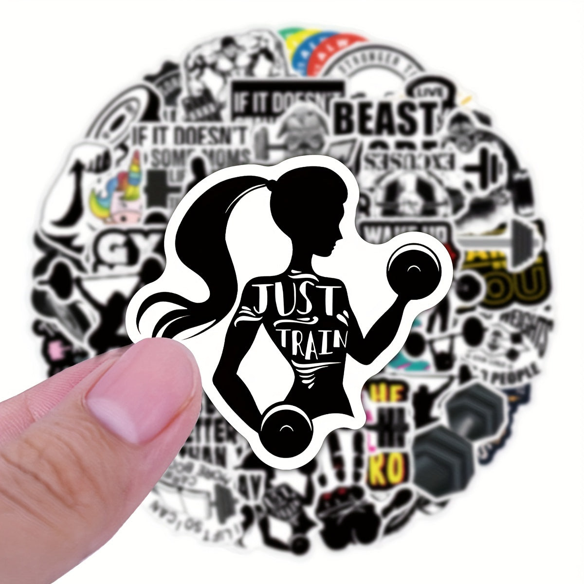 Fitness Sticker Set (50 pcs)