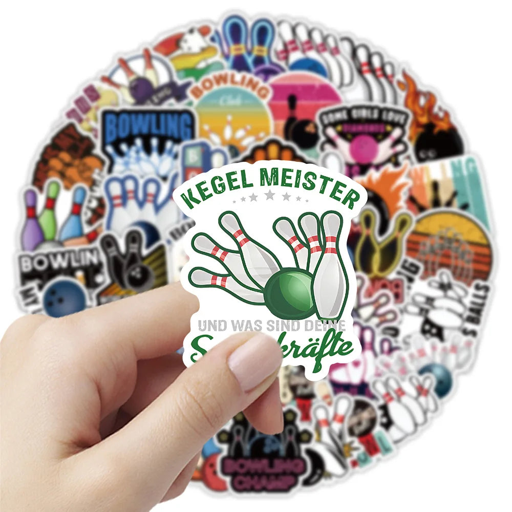 Bowling Graffiti Waterproof Stickers 50/100PCS