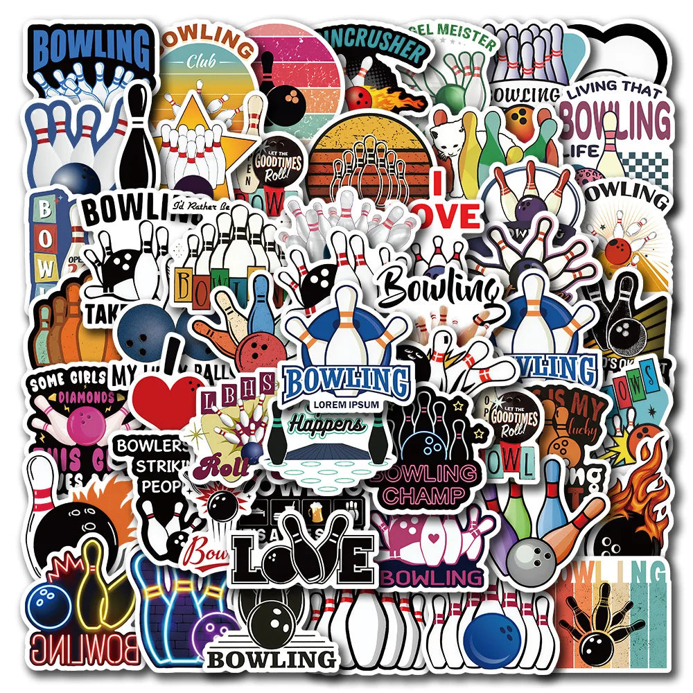 Bowling Graffiti Waterproof Stickers 50/100PCS