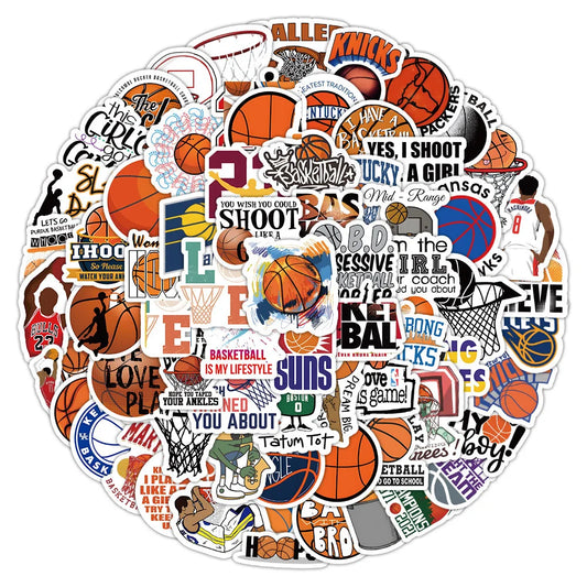 Cartoon Basketball Stickers Pack 10/50/100 PCS