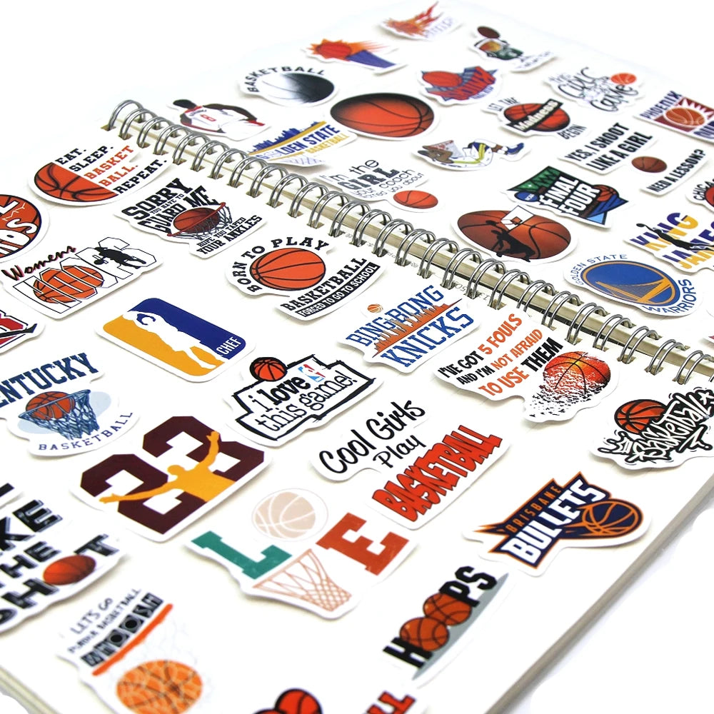 Cartoon Basketball Stickers Pack 10/50/100 PCS