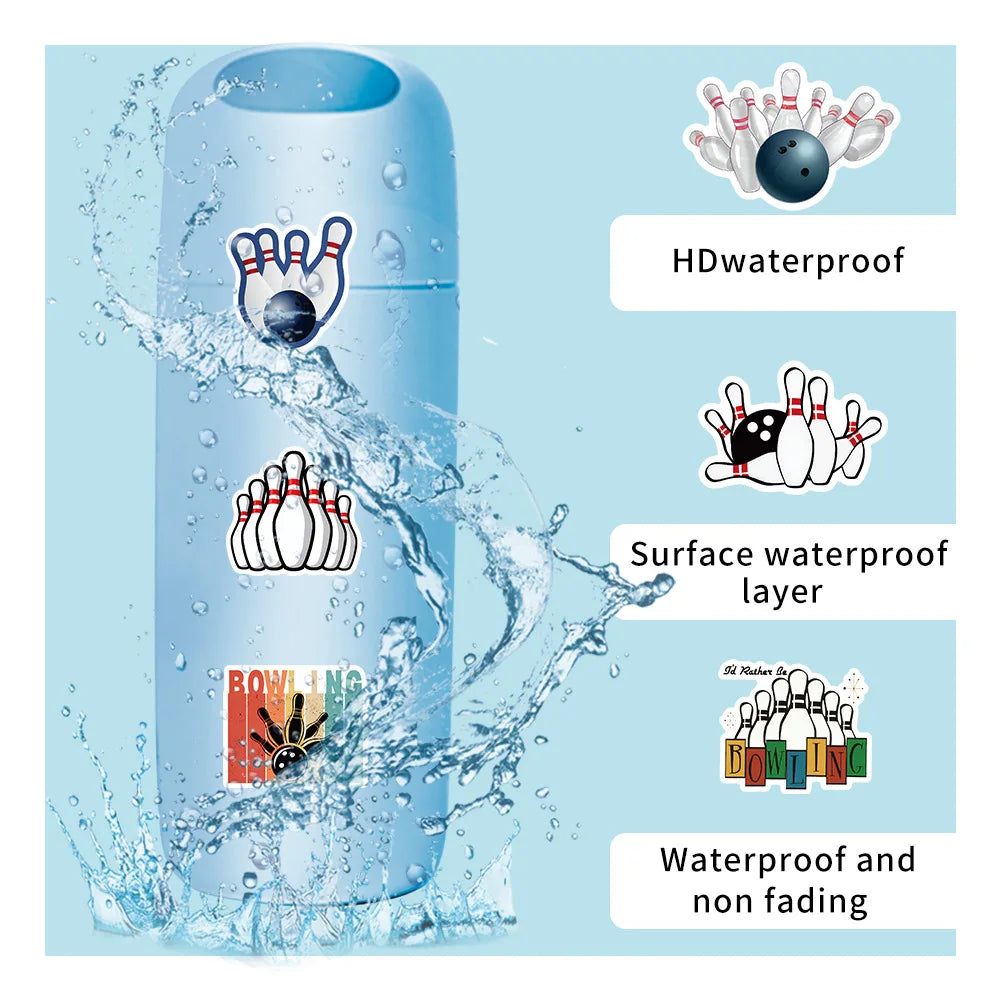 Bowling Graffiti Waterproof Stickers 50/100PCS