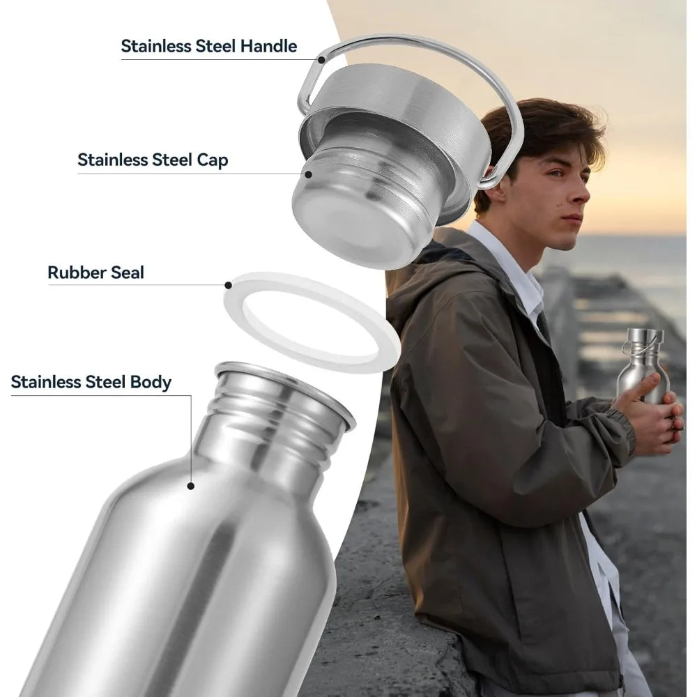 Stainless Steel Sports Water Bottle, 2L