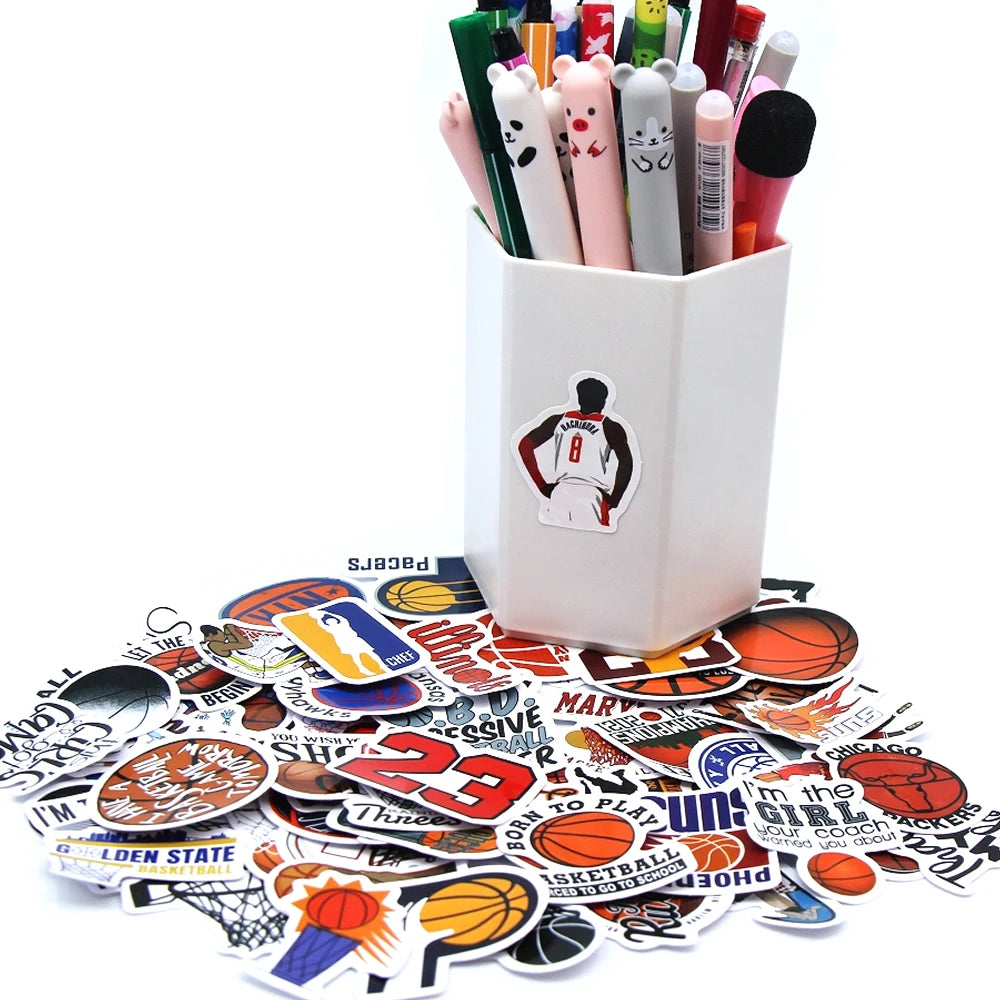 Cartoon Basketball Stickers Pack 10/50/100 PCS