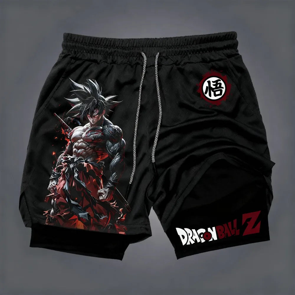 Double Layer Sports Dragon Ball Shorts
