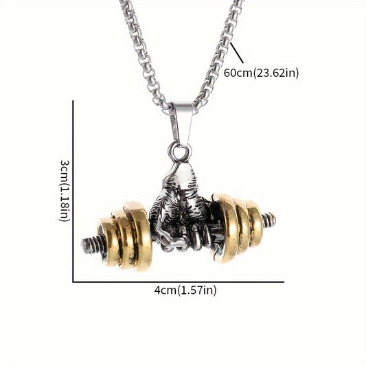 Dumbbell Pendant Necklace