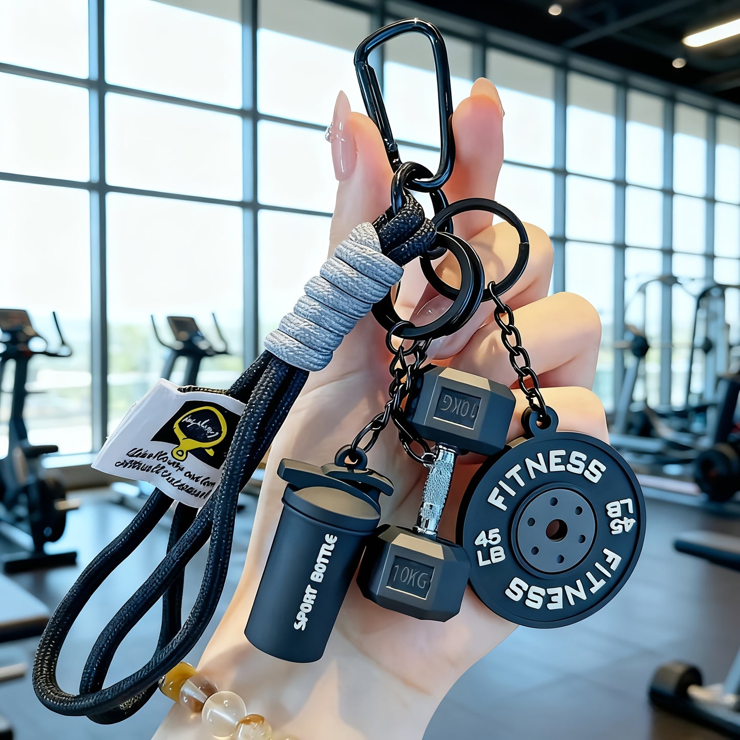 Sporty Fitness Keychain Set